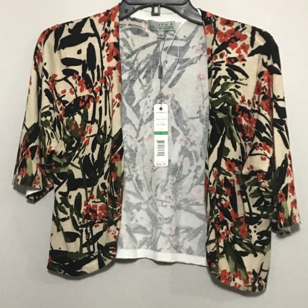 JOSEPH A. MULTI COLOR CARDIGAN WRAP